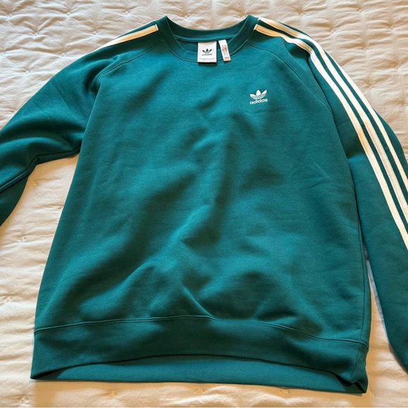 Adidas Men's Crewneck Sweater in Forest Green - Picture 4 of 4